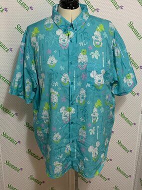 RSVLTS Shirt Disney Island Smilin Tiki Mickey Minnie Goofy Donald Pluto Mens 2XL